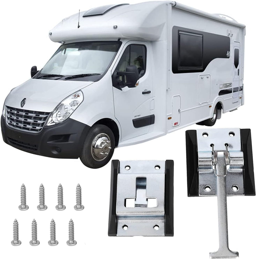 Rv Door Holder Metal T-Style Entry Door Catch 2 Pack with 16 304 Stainless Steel Screws M499