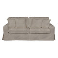 Light Gray Fabric Slipcovered Sofa U900517