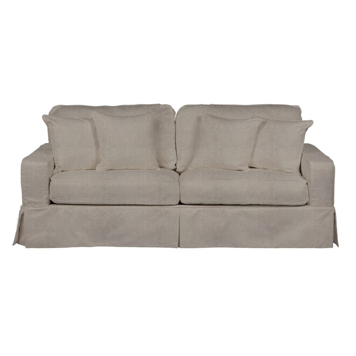 Light Gray Fabric Slipcovered Sofa U900517