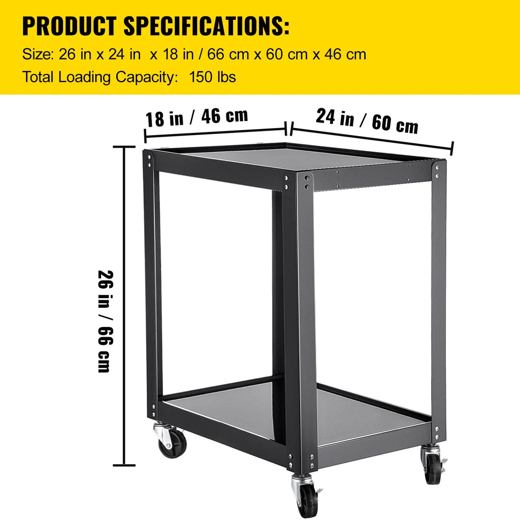 Steel Media Cart with Power Strip K478393