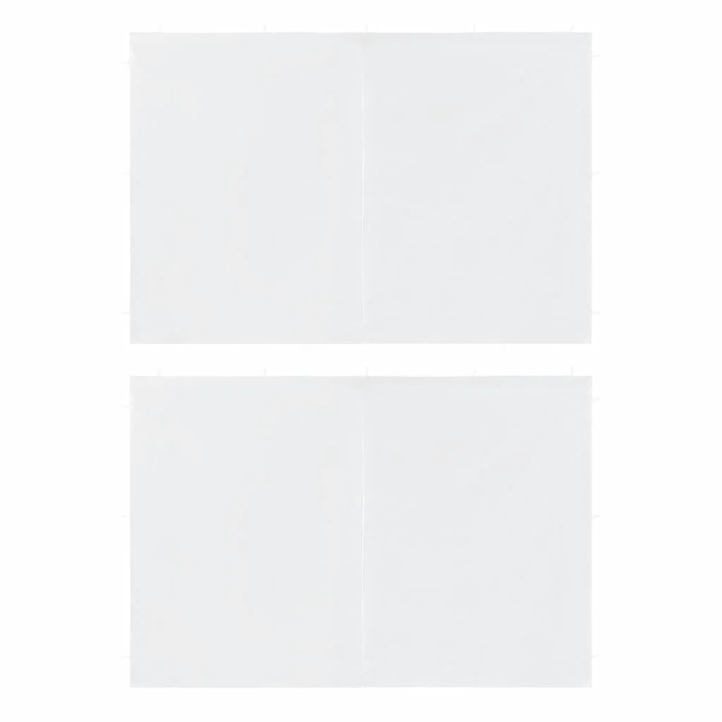 Party Tent Sidewall 2 pcs with Zipper PE White L38712