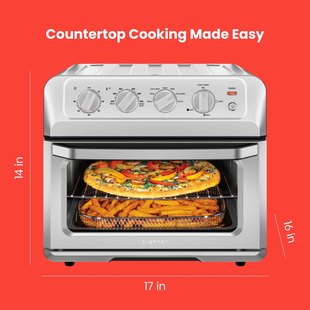 Air Fryer + Toaster Oven Combo, 20 Qt Stainless Steel C862717