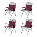 Gray 4 Pack Polyester Padded Hard Arm Chair with Carry Bag A946512