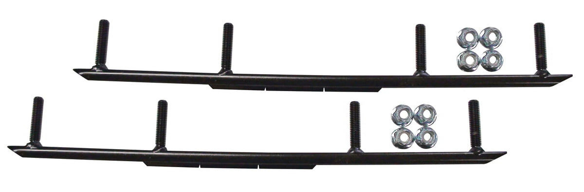 Orange MTX Snowmobile Skis with 10" Round Bars Complete Kit S57015