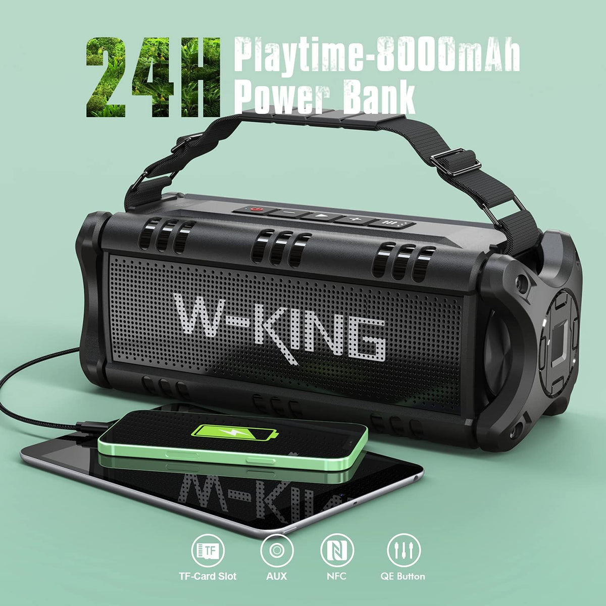 IPX6 Waterproof Outdoor Portable Bluetooth Speaker D668