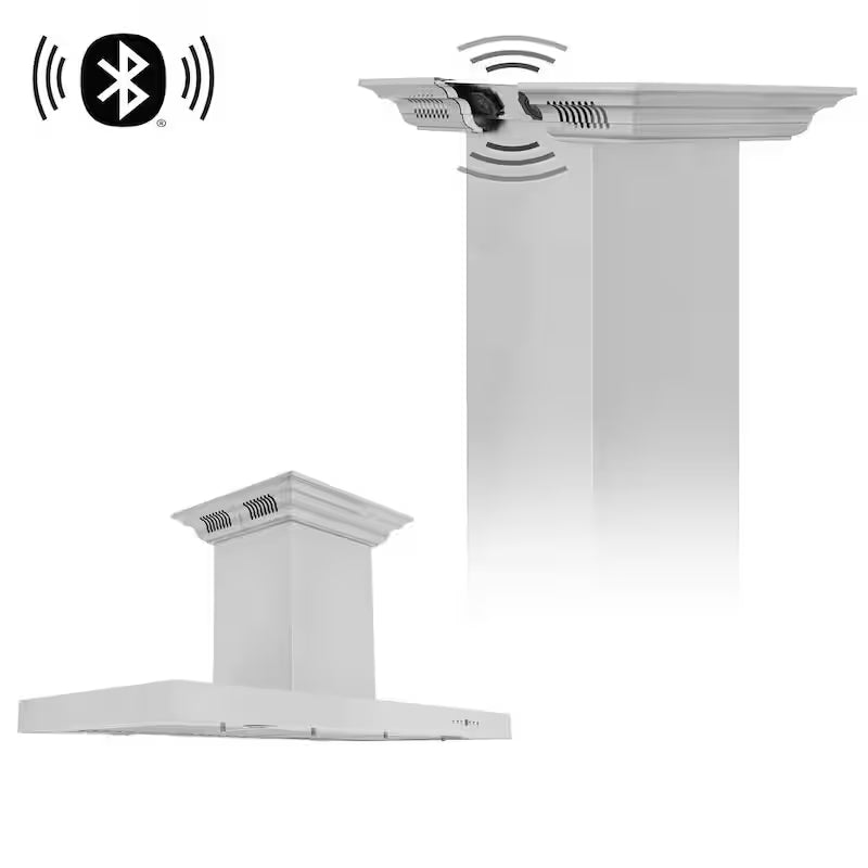 42 in. 400 CFM Ducted Island Mount Range Hood in Stainless Steel S6127