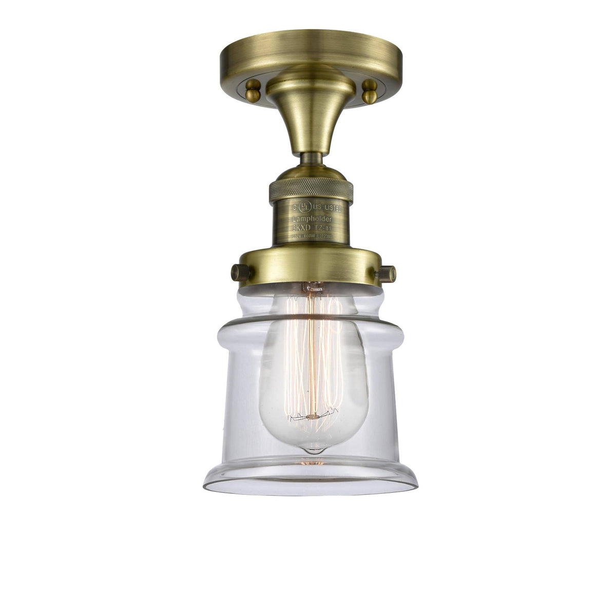 Antique Brass Semi-Flush Mount Light Q898084
