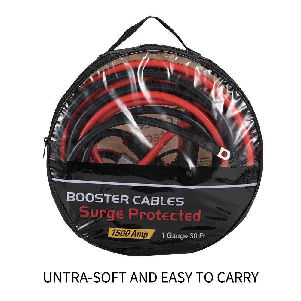 Heavy Duty 1 Gauge 1500 Amp 30 ft Booster Jumper Cables Y4204