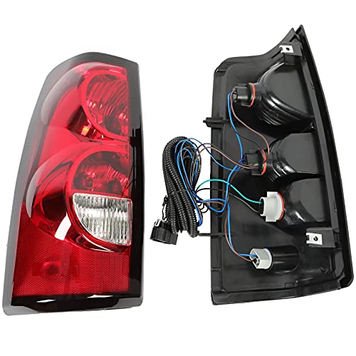 Headlights Assembly + Tail Lights Assembly Combo compatible with 2003-2006 Chevy Silverado V6621