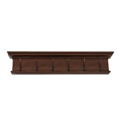 Solid Wood 6 - Hook Wall Mounted Coat Rack Brown G57840