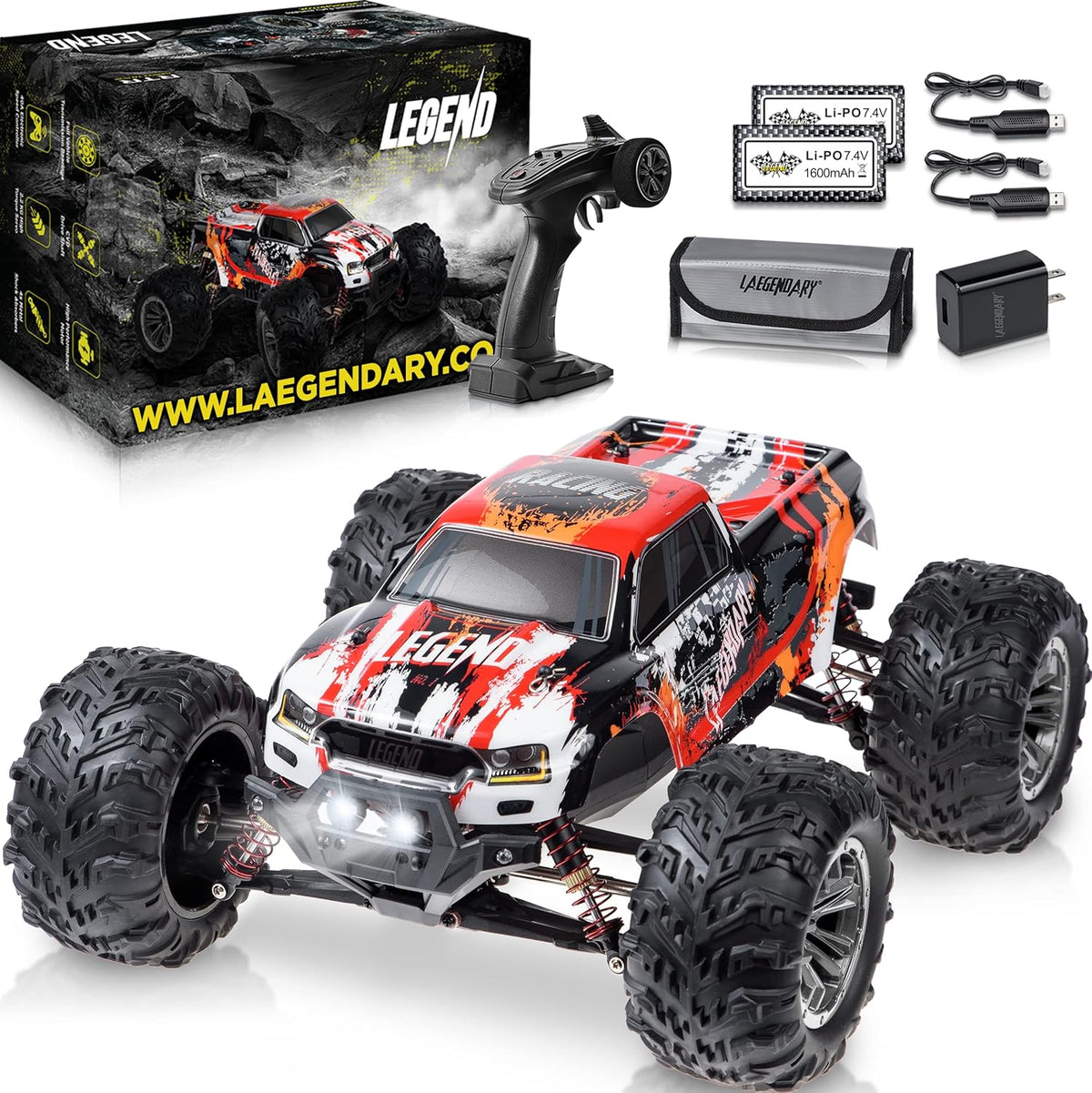 1:10 Scale Brushless RC Car 4x4 Off Road Monster Truck Y661