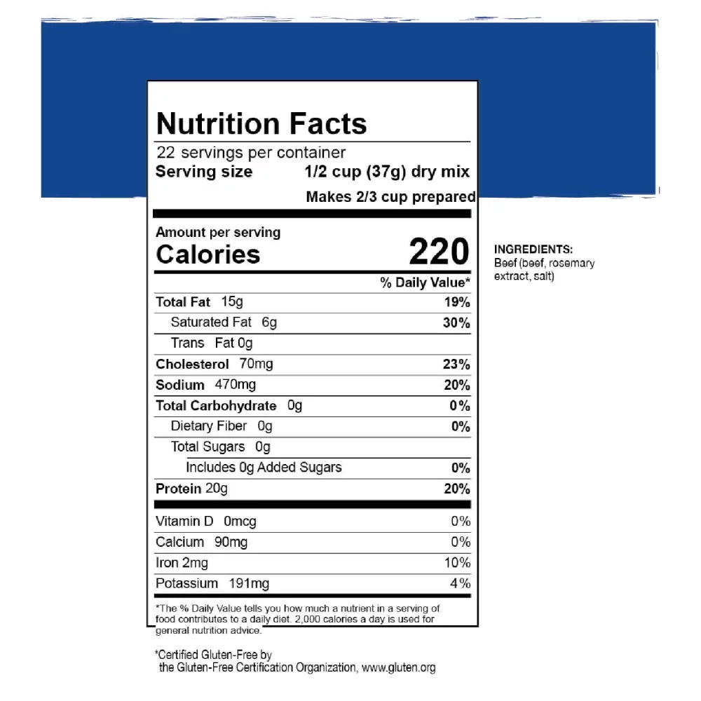 6 Cans Pack Freeze Dried Ground Beef K962436