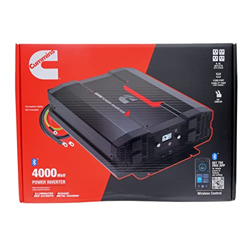 5000 Watts Modified Sine Wave Truck Inverter 12 Volts to 110 Volts Four AC Outlets Two USB Ports N8128