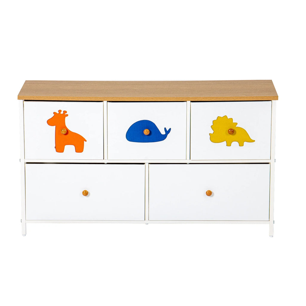 White 5 Drawer Dresser O80882