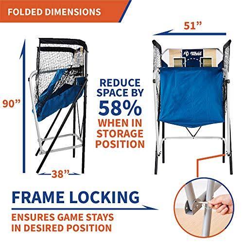 8-Option Interactive Basketball Arcade Game with LED Lights E5073