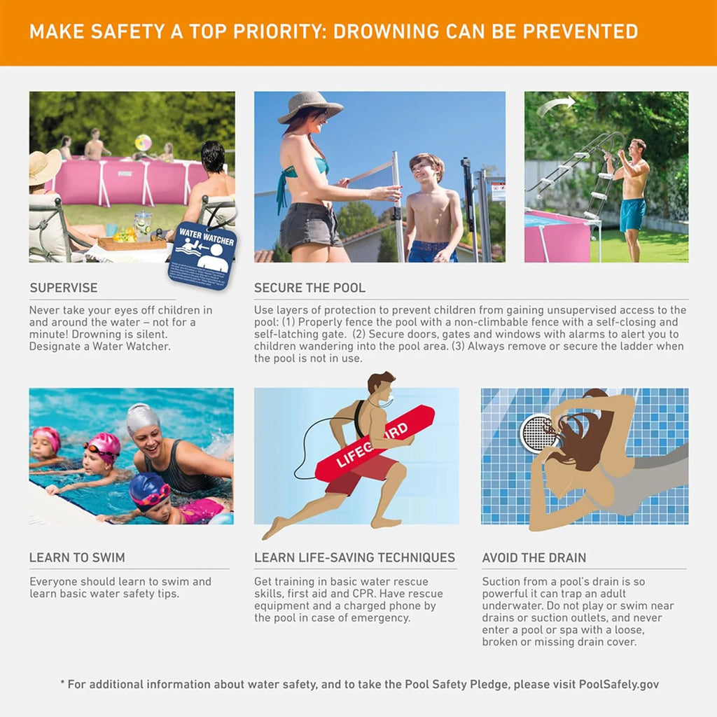 Pink 8' x 30" Above Ground Swimming Pool B107