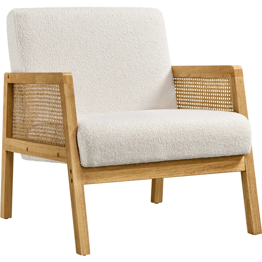 Beige Fabric Upholstered Accent Chair C7917