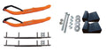 Orange MTX Snowmobile Skis with 10" Round Bars Complete Kit S57015