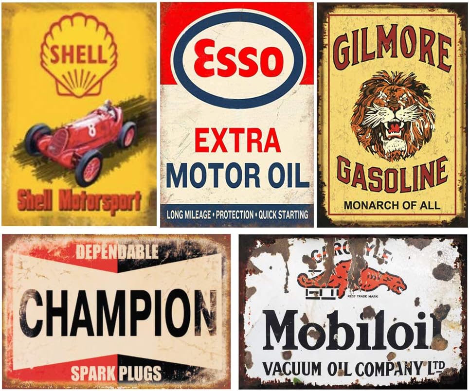 35 Pieces Vintage Metal Tin Signs, 8x12 Inch S4619
