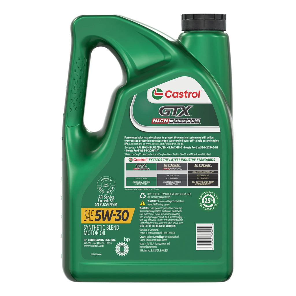 5W-30 Synthetic Blend Motor Oil, 5 Quarts P3468
