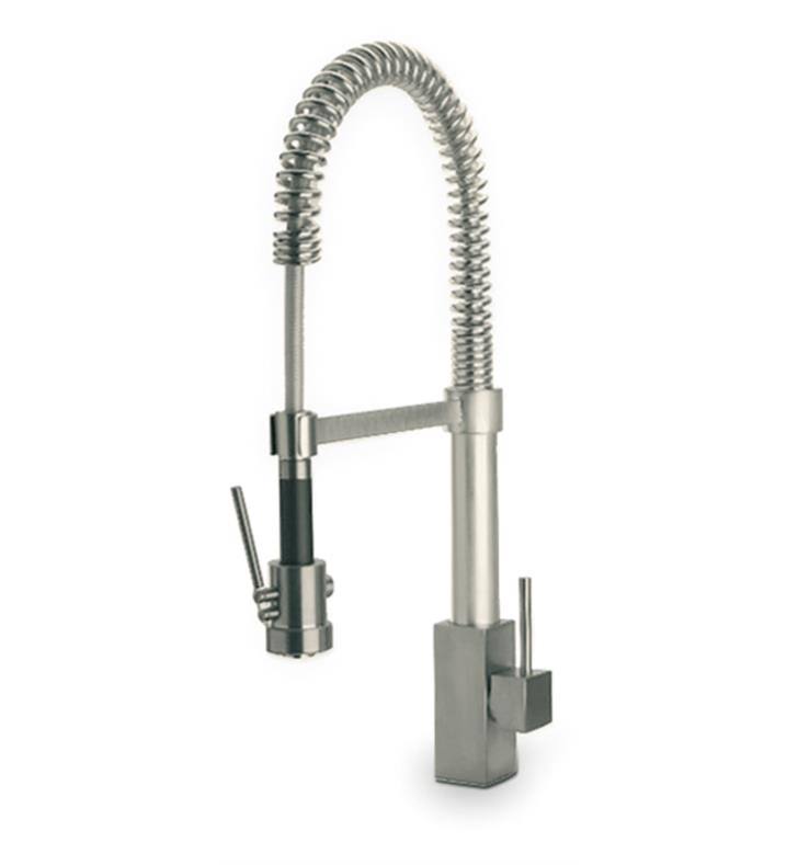 Chrome Single Handle Kitchen Faucet with Spring Spout D57331