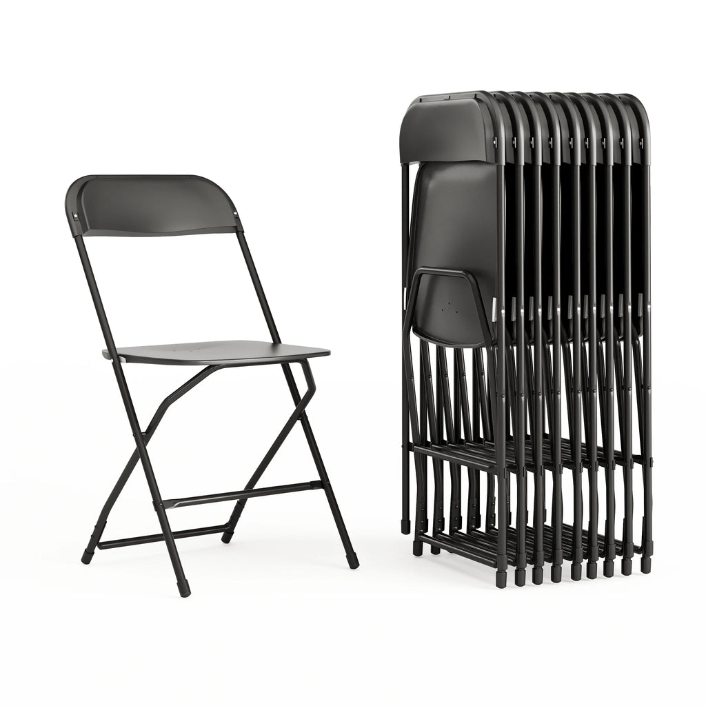 White Plastic Folding Chair 10 Pack V691