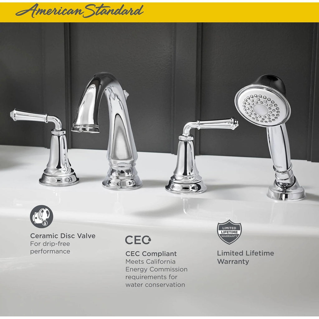 Polished Chrome Roman Tub Faucet with Personal Shower W433410