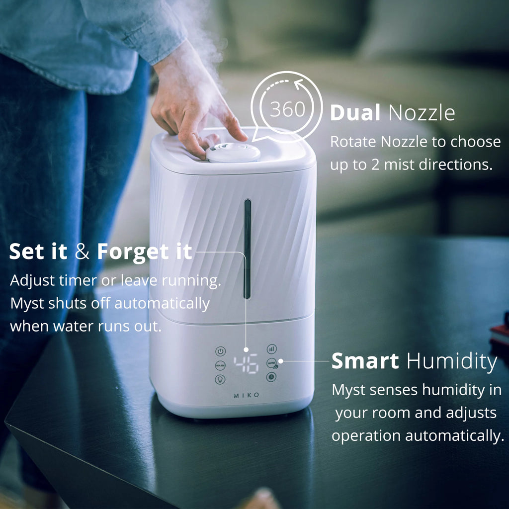 Ultrasonic Cool and Warm Mist Humidifier with Water Filter U2624