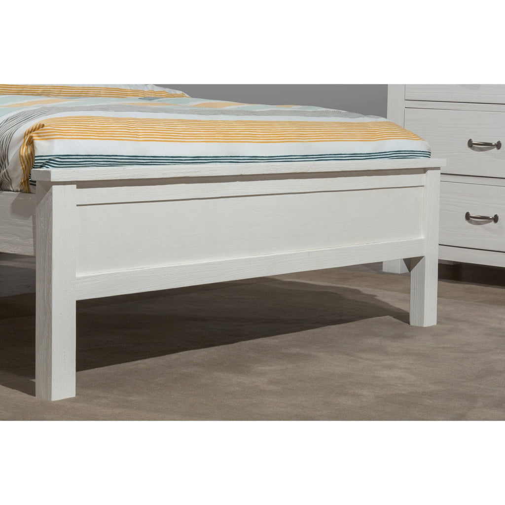 White Full Panel Bed with Trundle P6796