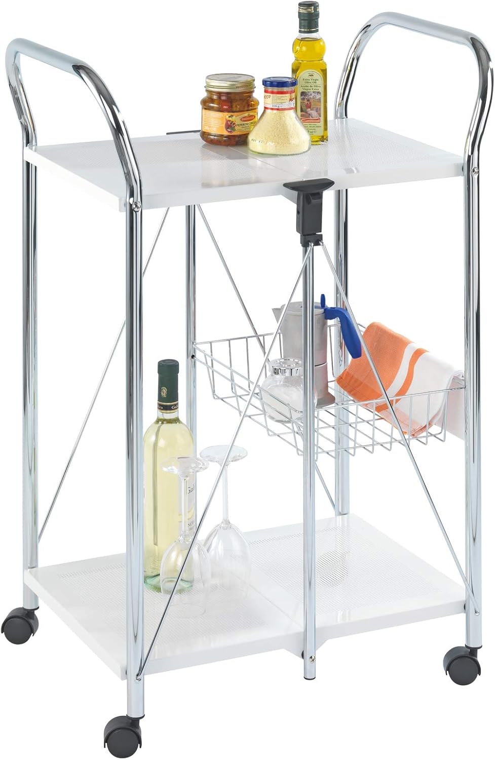 3 Tier Rolling Metal Cart D1264