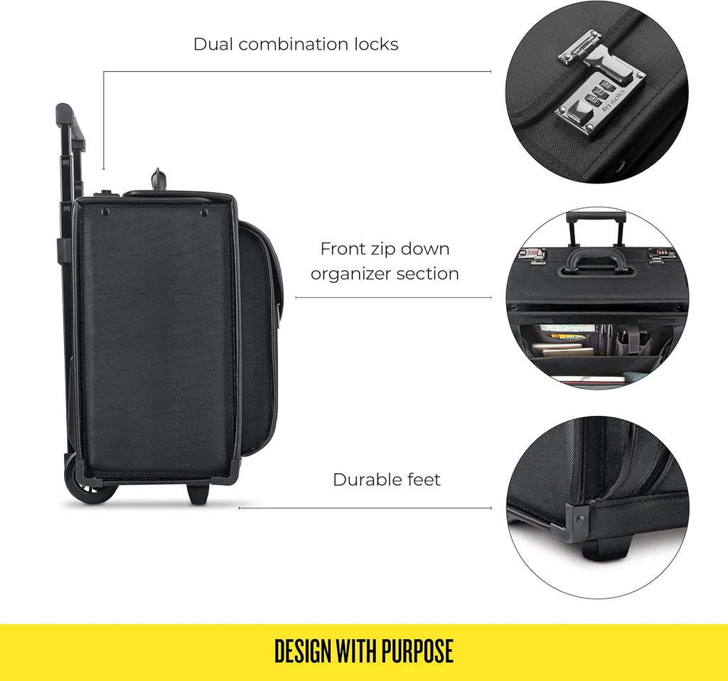 Black 16 Inch Laptop Rolling Catalog Case I72757
