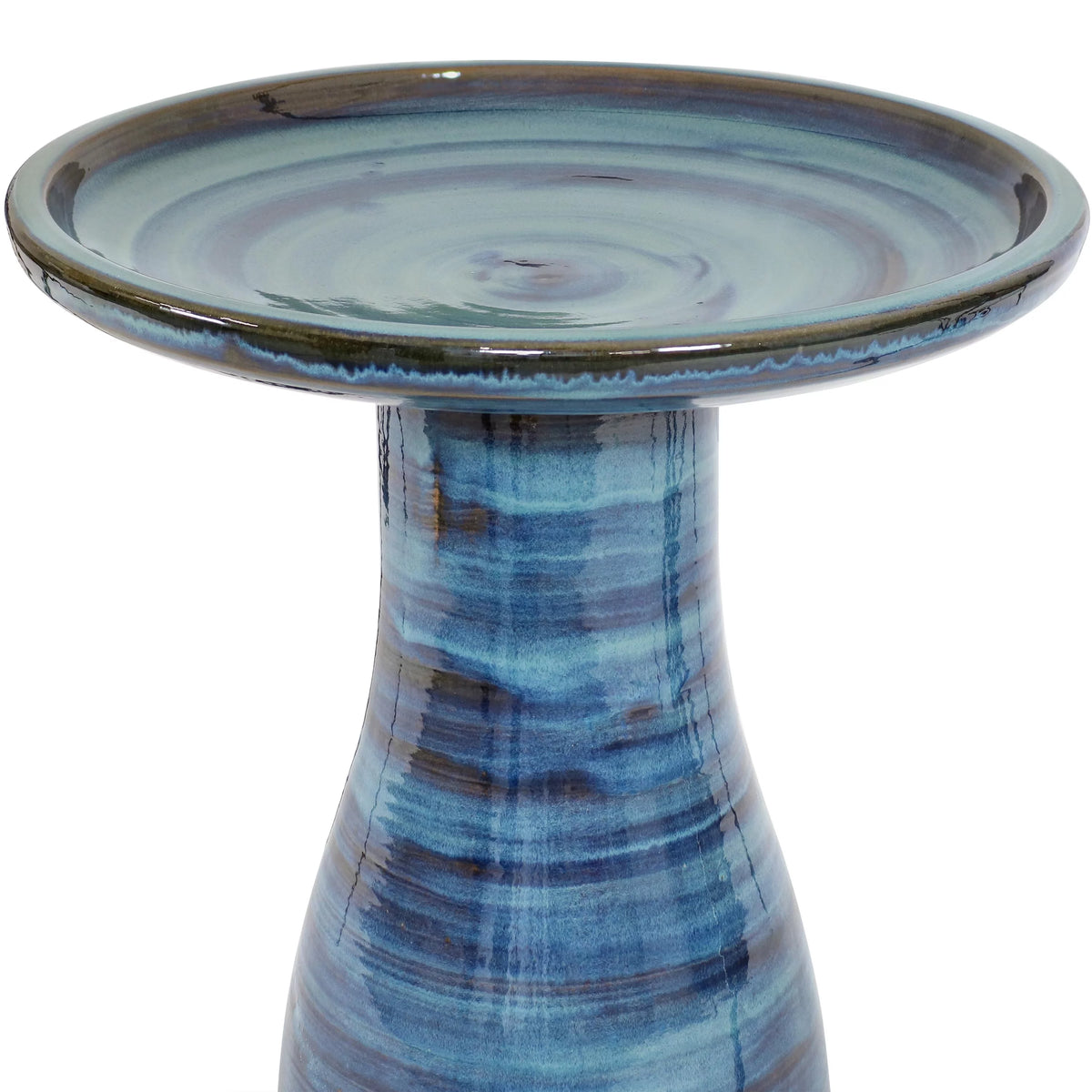 Glazed Ceramic Outdoor Bird Bath J81453