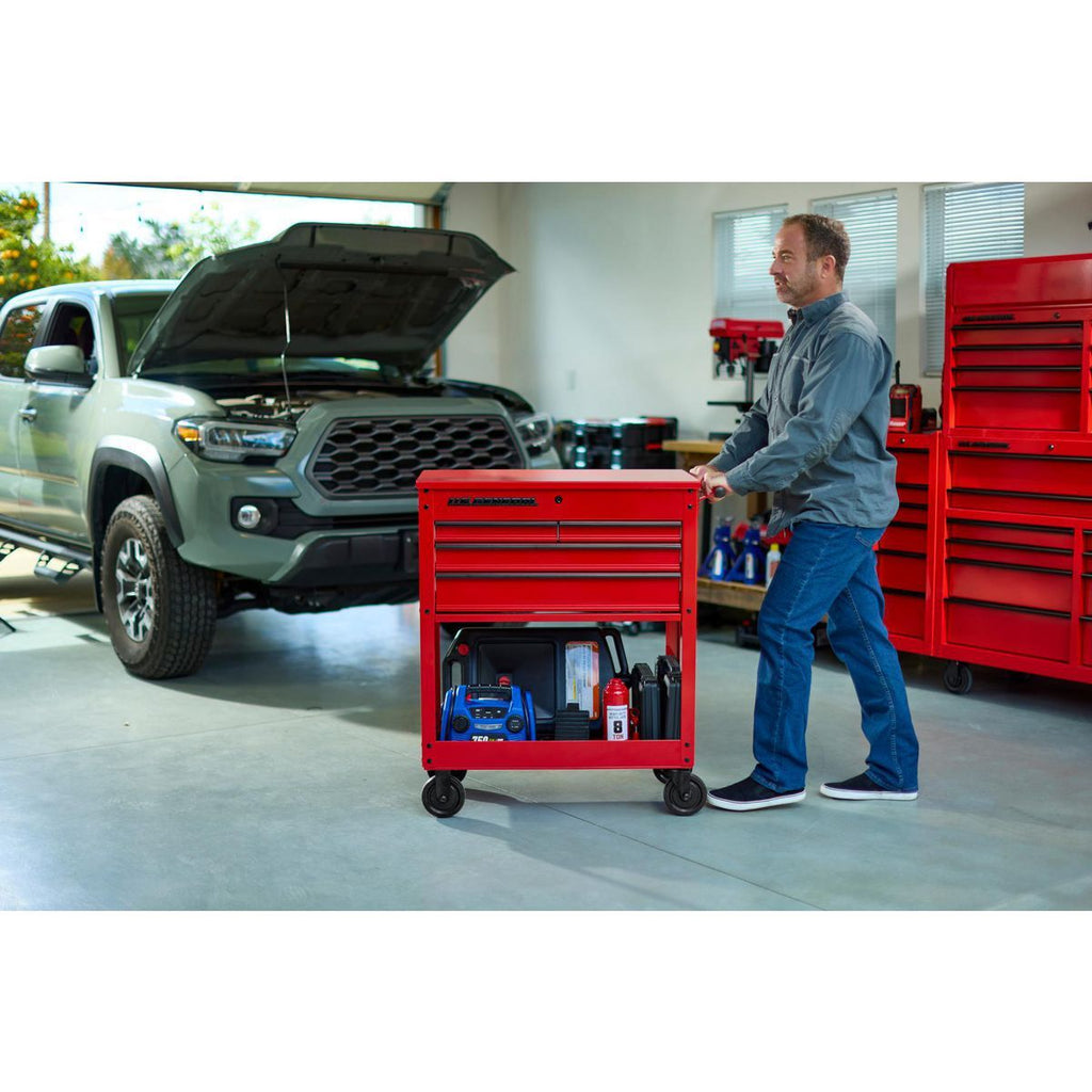 30 in. 4-Drawer Tech Cart, Red C34930