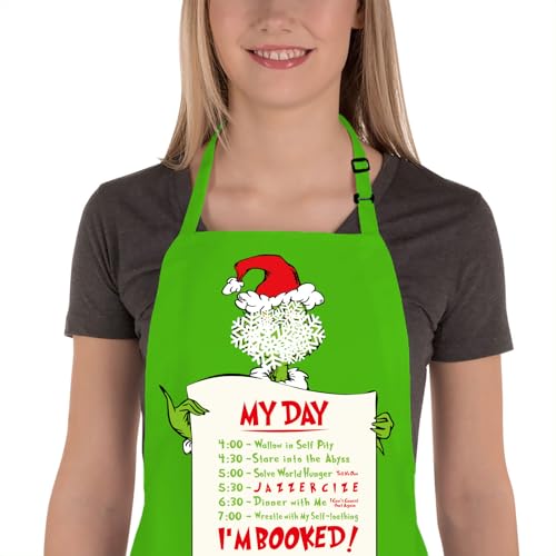 Christmas Baking Apron with 2 Pockets C977