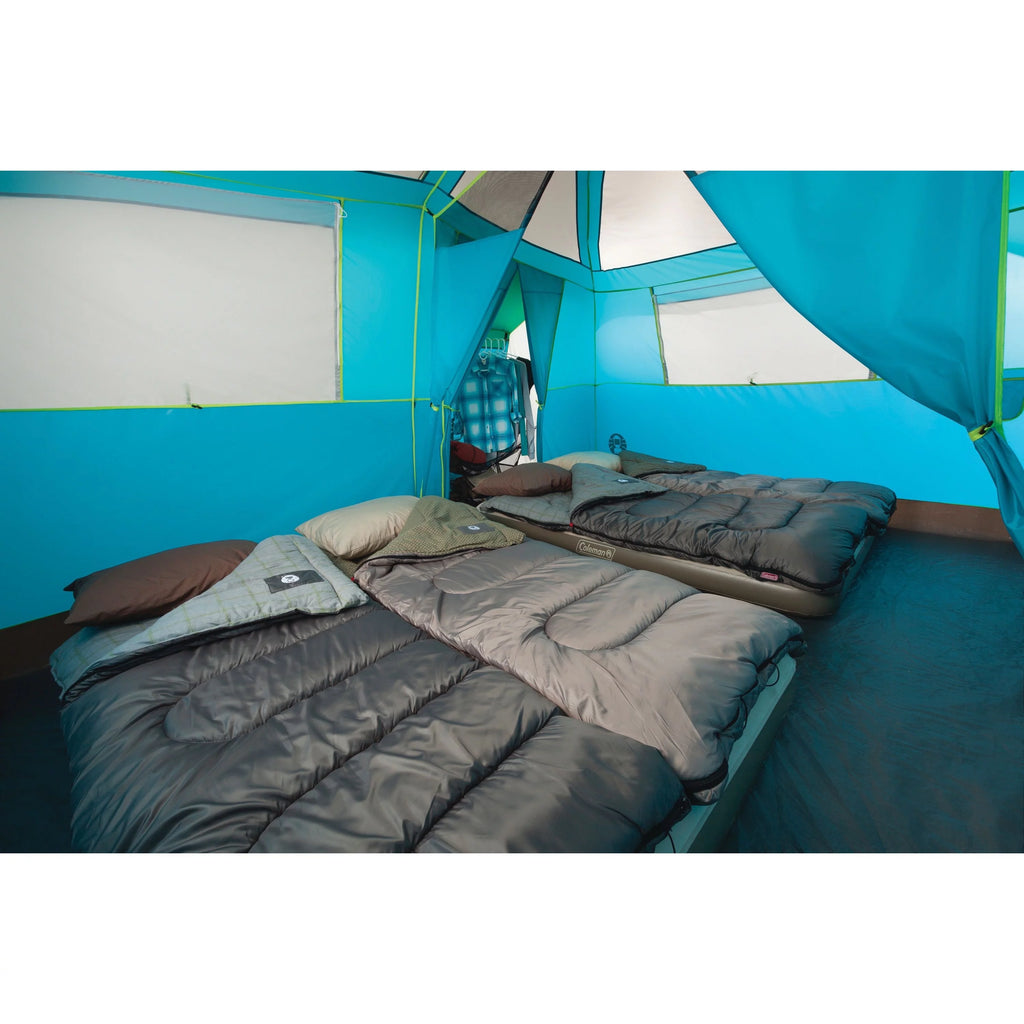 8-Person Light Blue Cabin Camping Tent Y4488