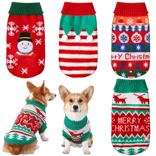 4 Pack Dog Christmas Sweater W36501