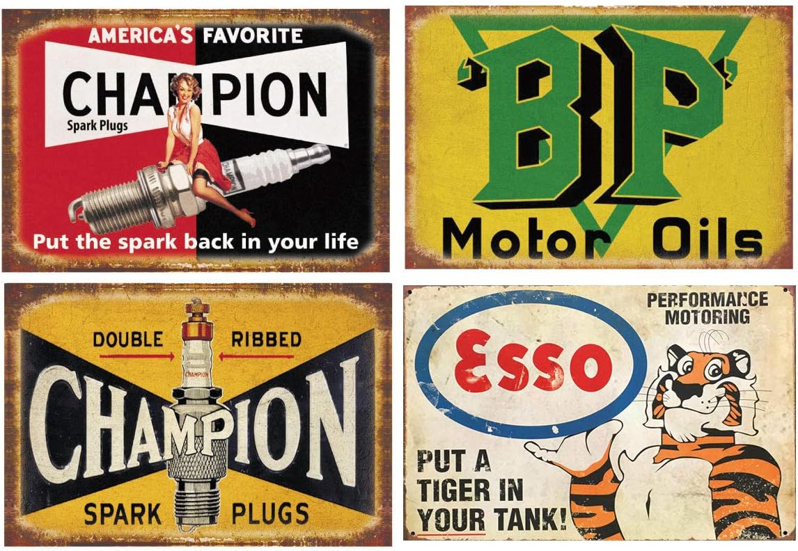 35 Pieces Vintage Metal Tin Signs, 8x12 Inch S4619