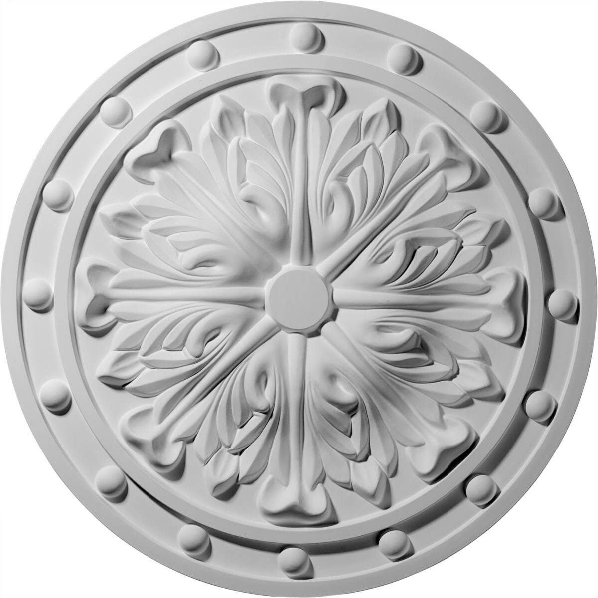 Acanthus Leaf Ceiling Medallion, Hand-Painted Bronze Blue H7273