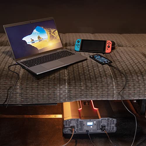 5000 Watts Modified Sine Wave Truck Inverter 12 Volts to 110 Volts Four AC Outlets Two USB Ports N8128