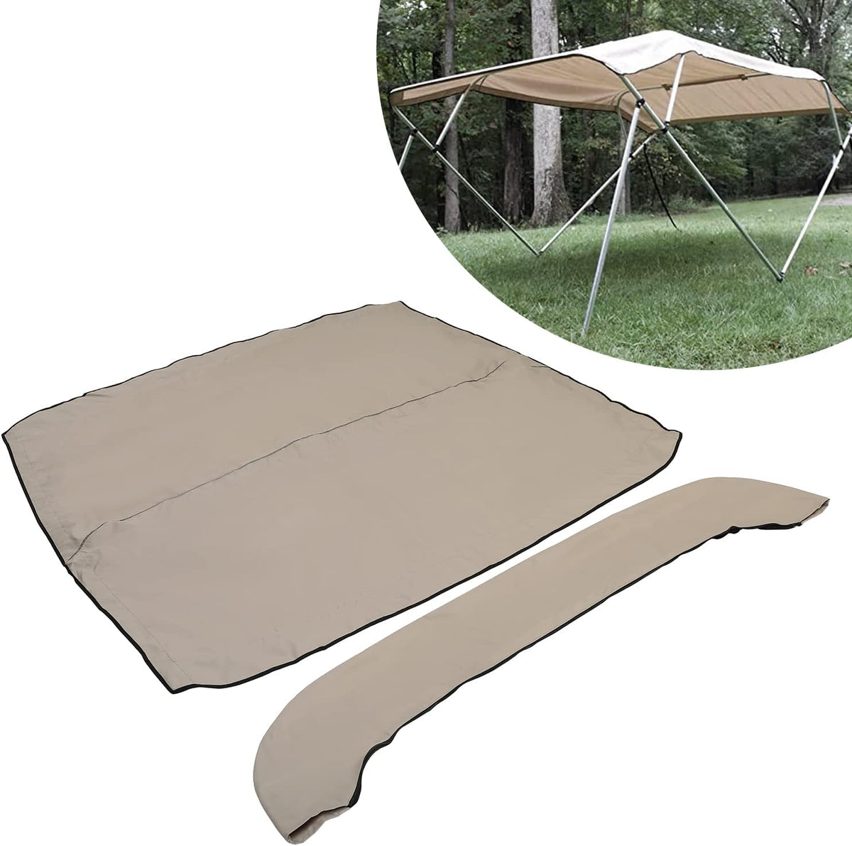 3 Bow Bimini Top Replacement Canvas Cover with Boot M637