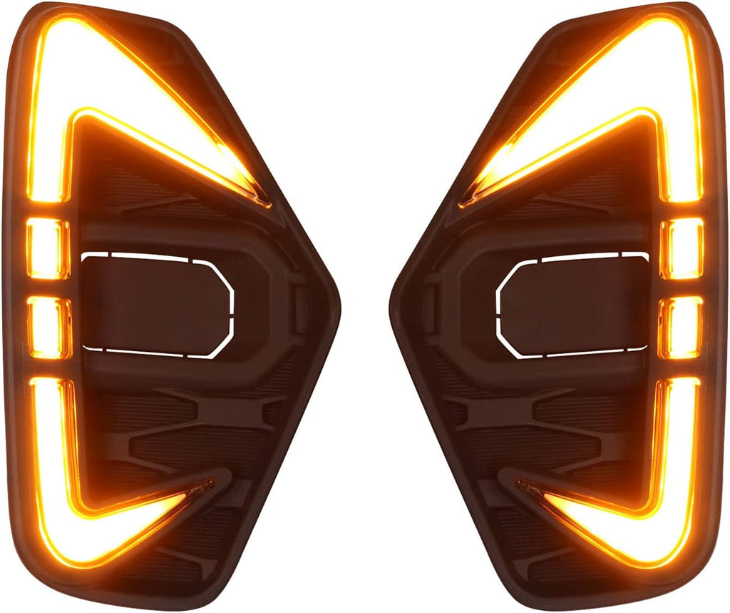 LED Daytime Running Light 2pcs White Yellow Turn Signals B41336