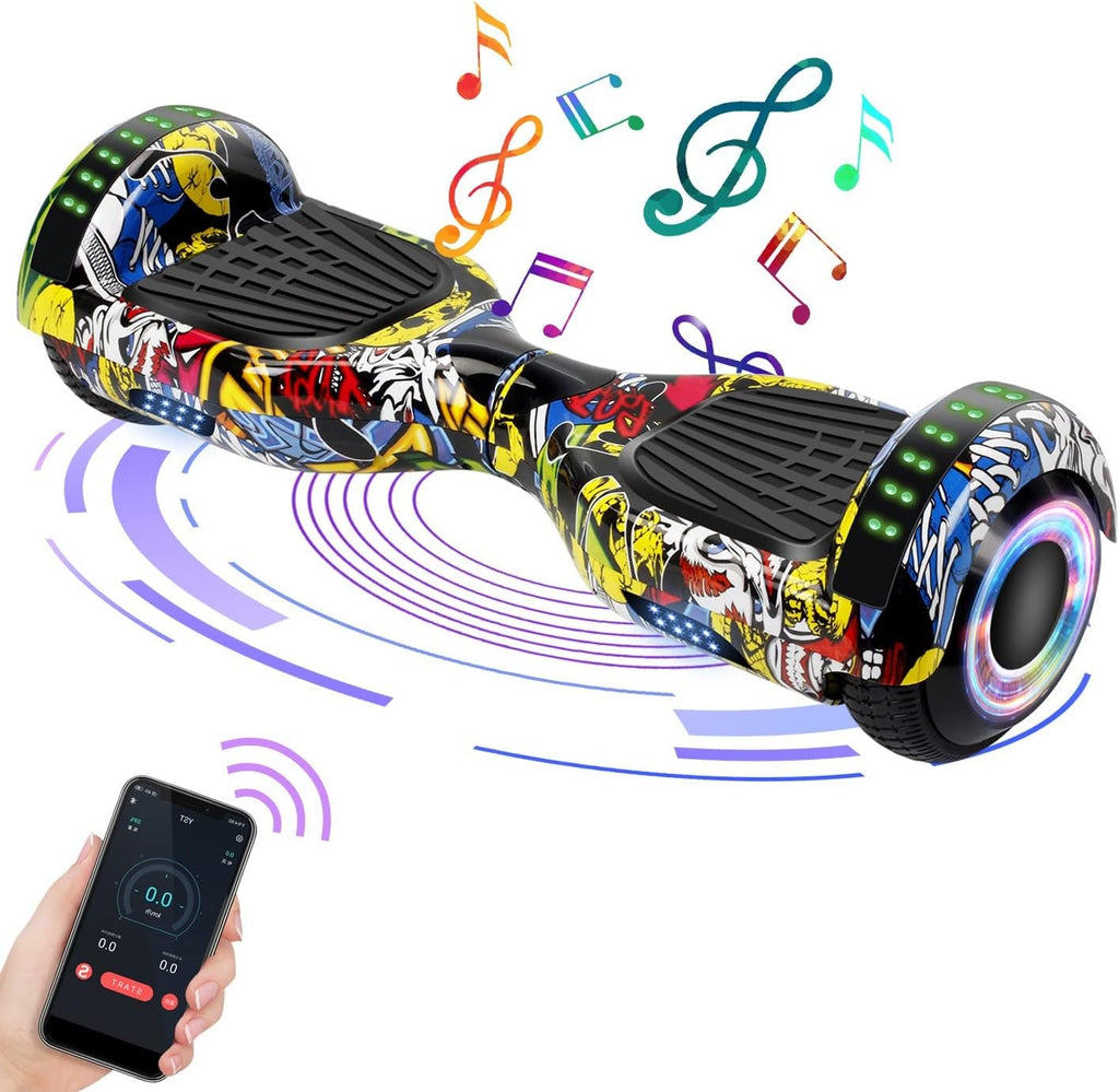 6.5inch Self Balancing Hoverboard with Bluetooth Speaker LED Lights U714273