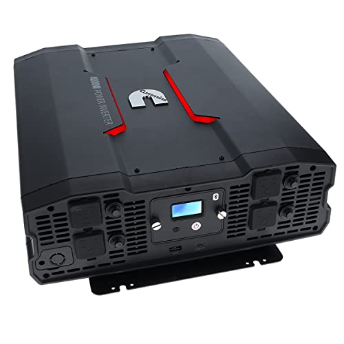 5000 Watts Modified Sine Wave Truck Inverter 12 Volts to 110 Volts Four AC Outlets Two USB Ports N8128