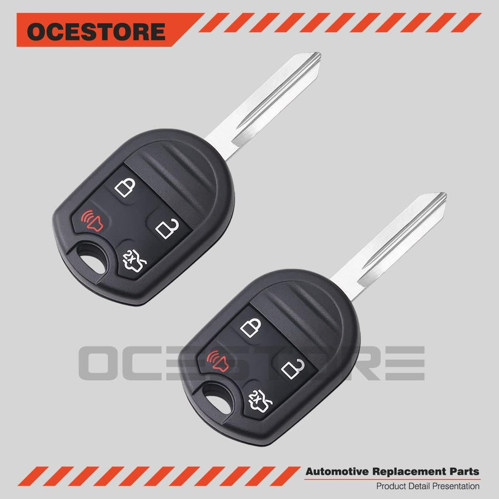 2Pcs Car Key Fob Keyless Entry Remote 4-btn Pack of 2 G389