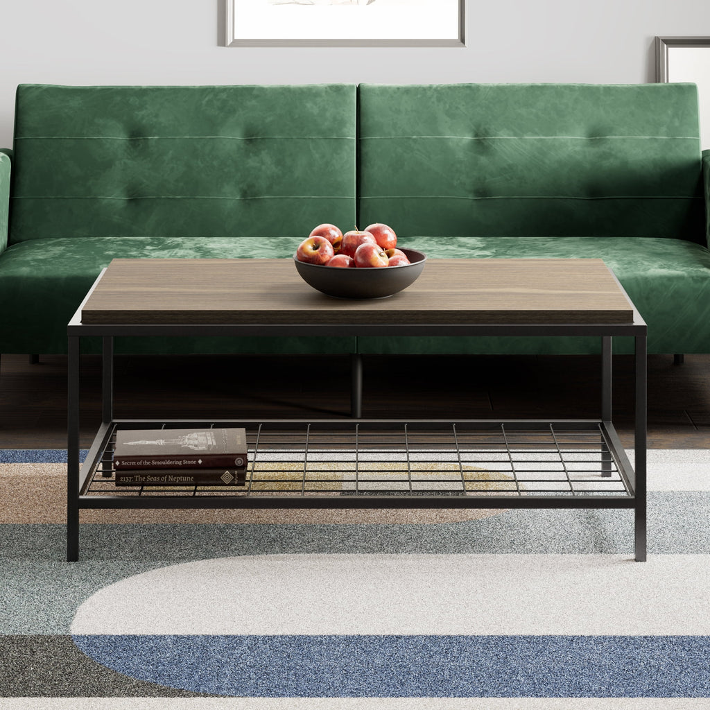 Industrial Wood and Metal Coffee Table W27145