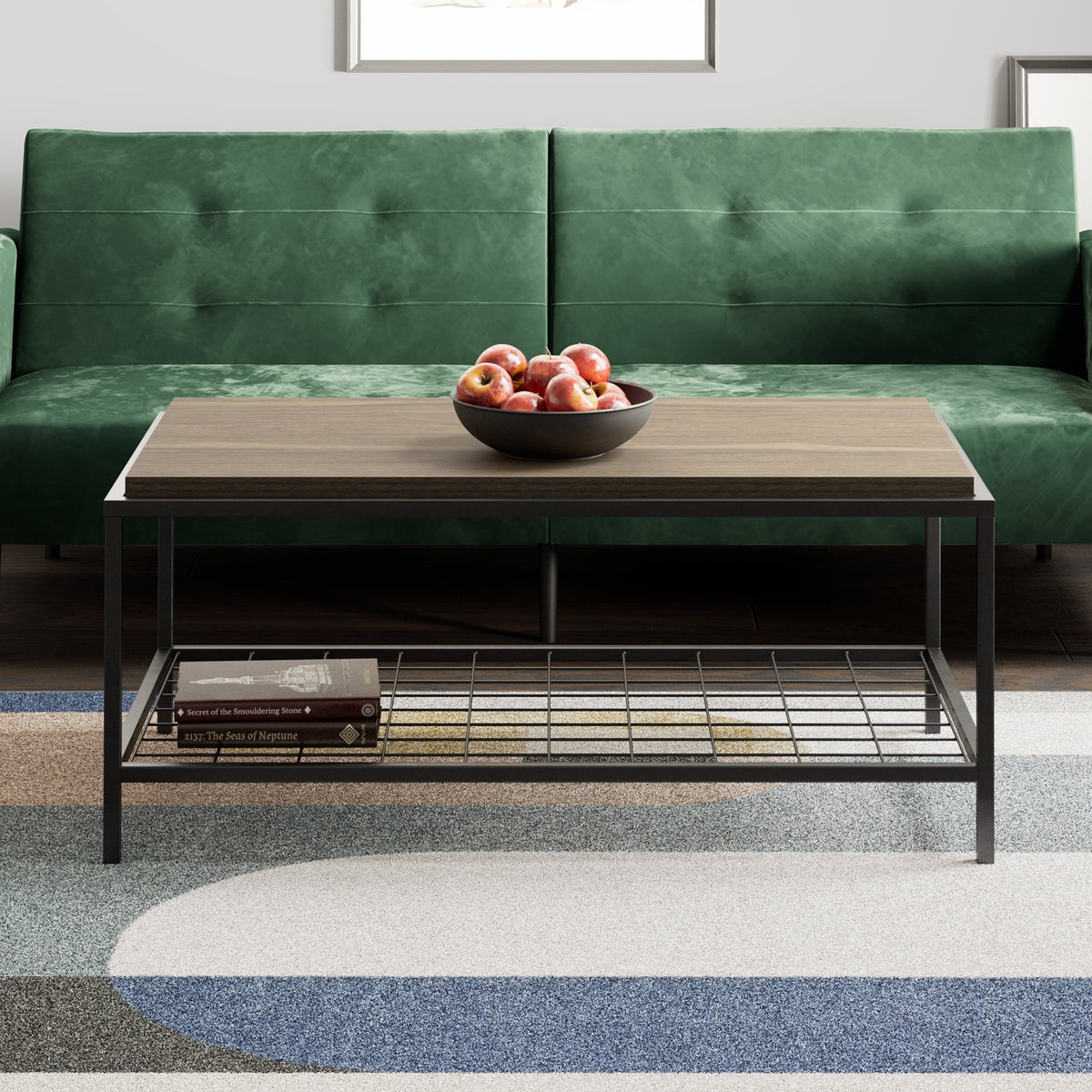 Industrial Wood and Metal Coffee Table W27145