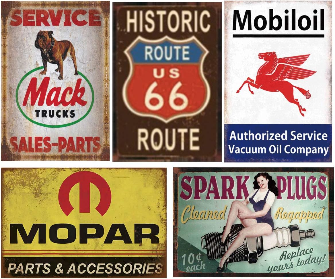 35 Pieces Vintage Metal Tin Signs, 8x12 Inch S4619