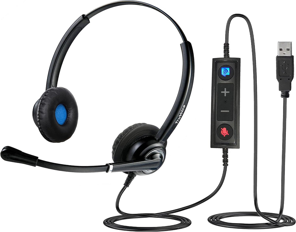 USB Office Headset with Noise Canceling Microphone Q772790