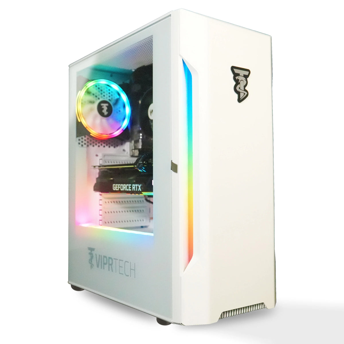 White AMD Ryzen 5 2600 NVIDIA RTX 3060 12GB 32GB DDR4 3200 RAM 1TB NVMe SSD Windows 11 Pro Gaming PC F4711