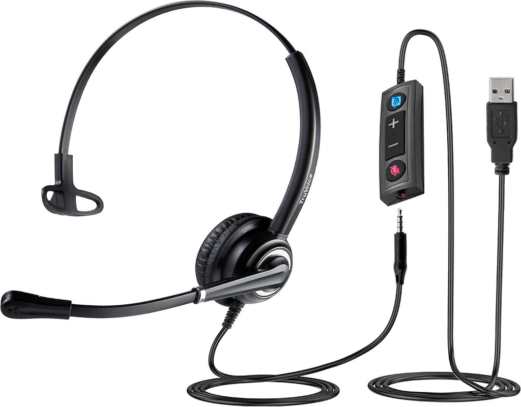 USB Office Headset with Noise Canceling Microphone Q772790